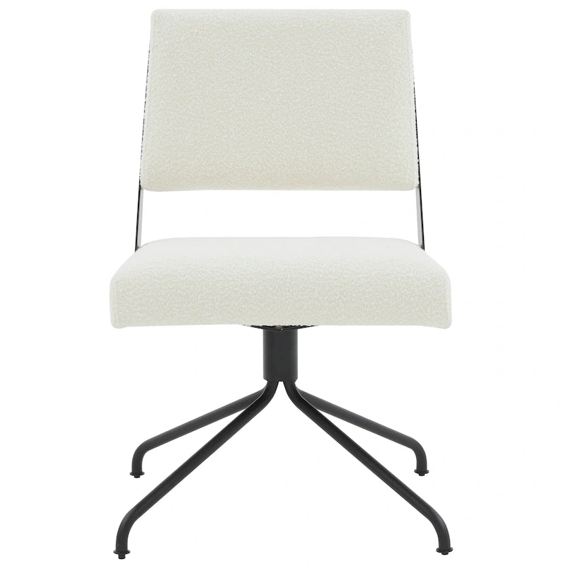 Vegan Leather Swivel Office Chair with Gold Legs - 22Wx24Dx34H