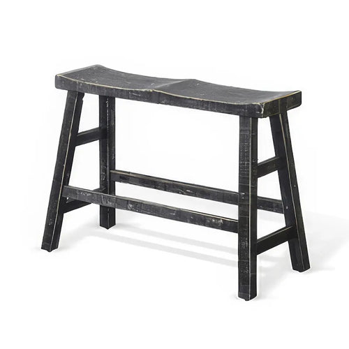 33-Inch Counter Height Bench - Rustic Black Mahogany