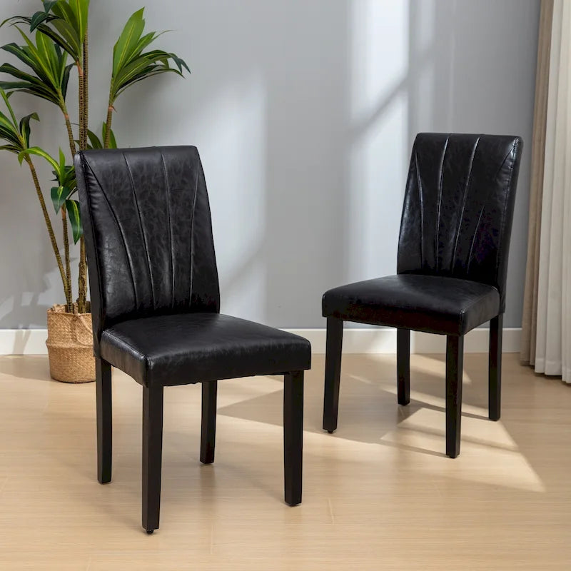 Upholstered Parson Dining Chairs Set of 2 - 37H