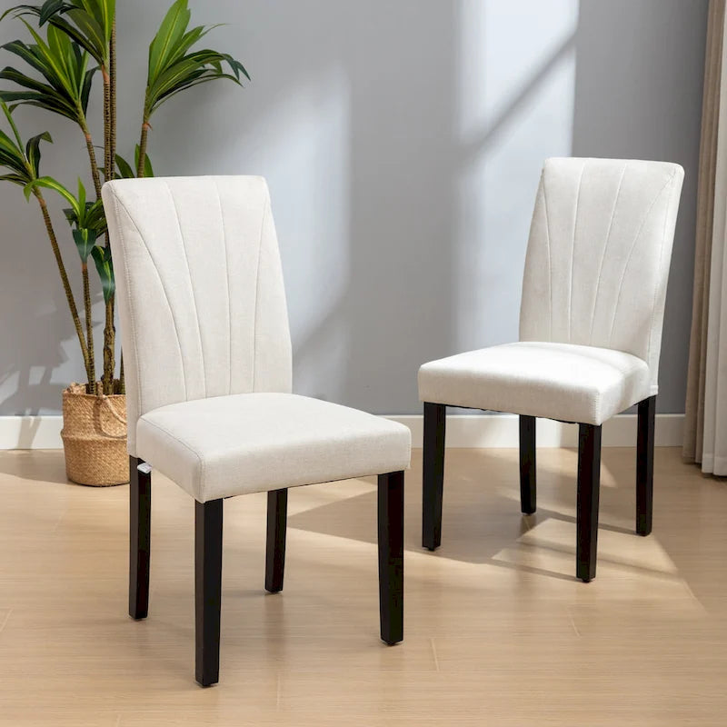 Upholstered Parson Dining Chairs Set of 2 - 37H
