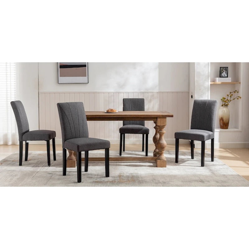 Ensemble de 2 chaises de salle à manger rembourrées de style Parson - 37H