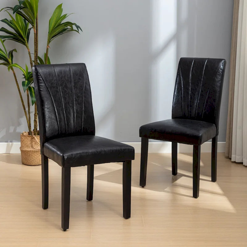 Ensemble de 2 chaises de salle à manger rembourrées de style Parson - 37H