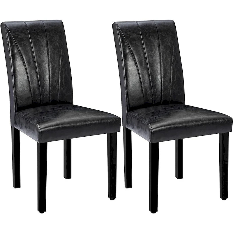 Ensemble de 2 chaises de salle à manger rembourrées de style Parson - 37H