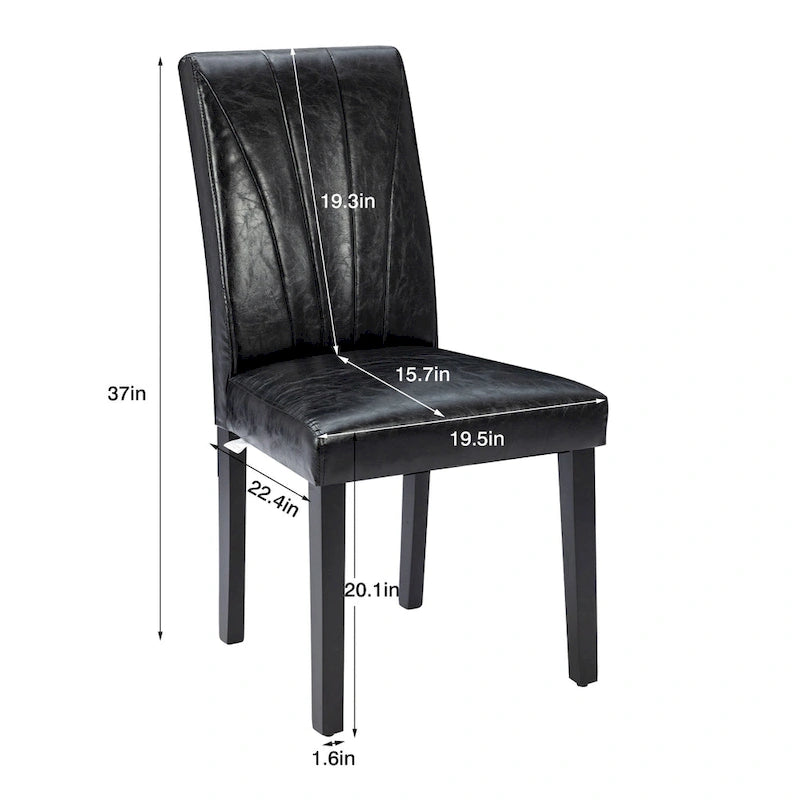 Ensemble de 2 chaises de salle à manger rembourrées de style Parson - 37H
