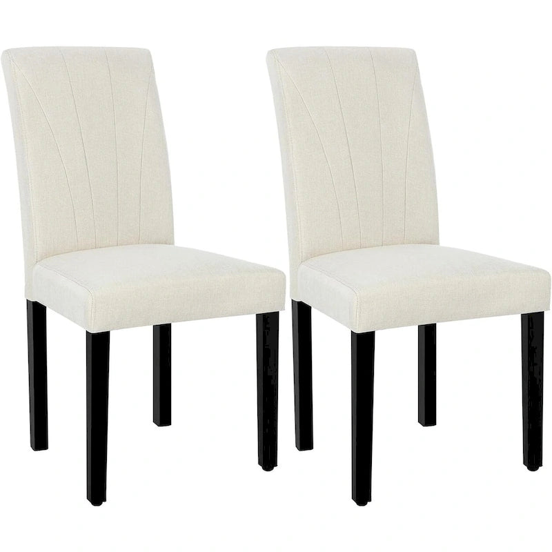 Ensemble de 2 chaises de salle à manger rembourrées de style Parson - 37H