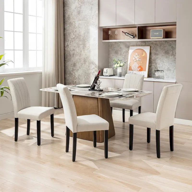 Ensemble de 2 chaises de salle à manger rembourrées de style Parson - 37H