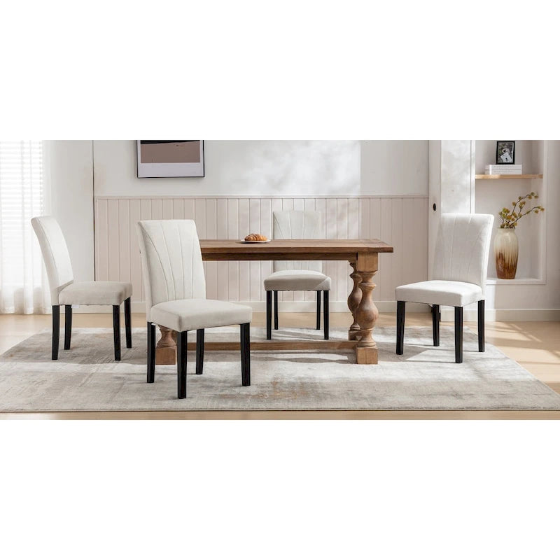 Ensemble de 2 chaises de salle à manger rembourrées de style Parson - 37H