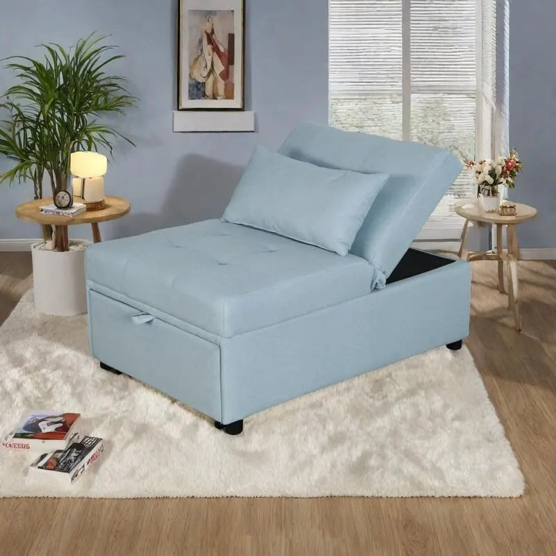 Divano letto pouf pieghevole multifunzionale, convertibile in poltrona relax e letto singolo (portata 264lb)
