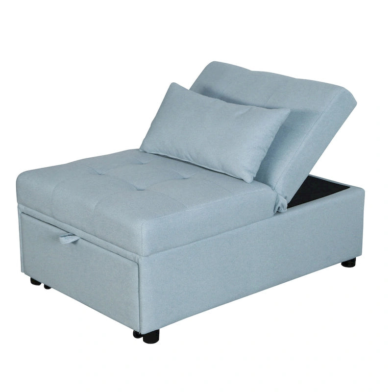 Divano letto pouf pieghevole multifunzionale, convertibile in poltrona relax e letto singolo (portata 264lb)