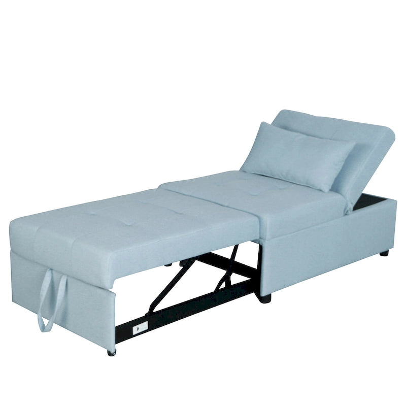 Divano letto pouf pieghevole multifunzionale, convertibile in poltrona relax e letto singolo (portata 264lb)