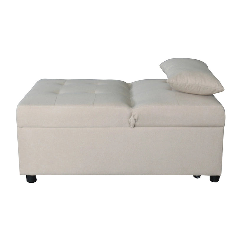 Divano letto pouf pieghevole multifunzionale, convertibile in poltrona relax e letto singolo (portata 264lb)