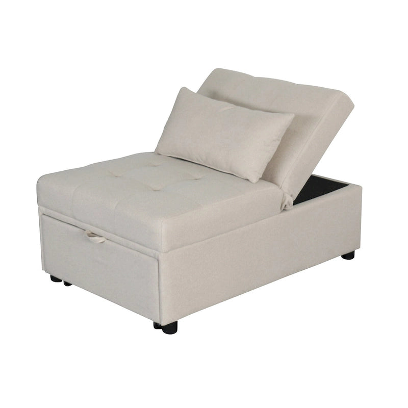Divano letto pouf pieghevole multifunzionale, convertibile in poltrona relax e letto singolo (portata 264lb)