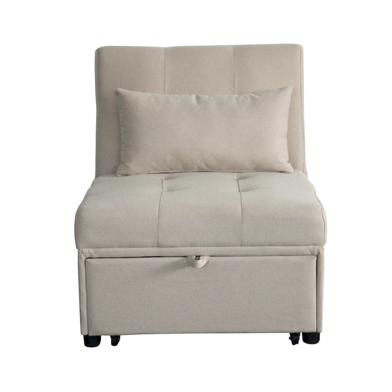 Divano letto pouf pieghevole multifunzionale, convertibile in poltrona relax e letto singolo (portata 264lb)