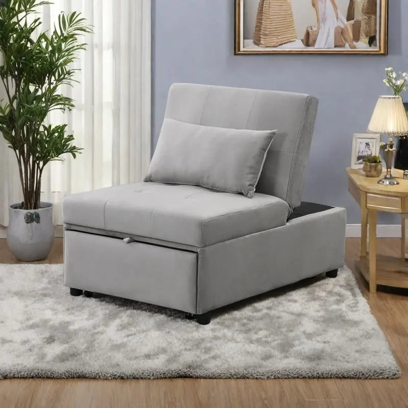 Divano letto pouf pieghevole multifunzionale, convertibile in poltrona relax e letto singolo (portata 264lb)