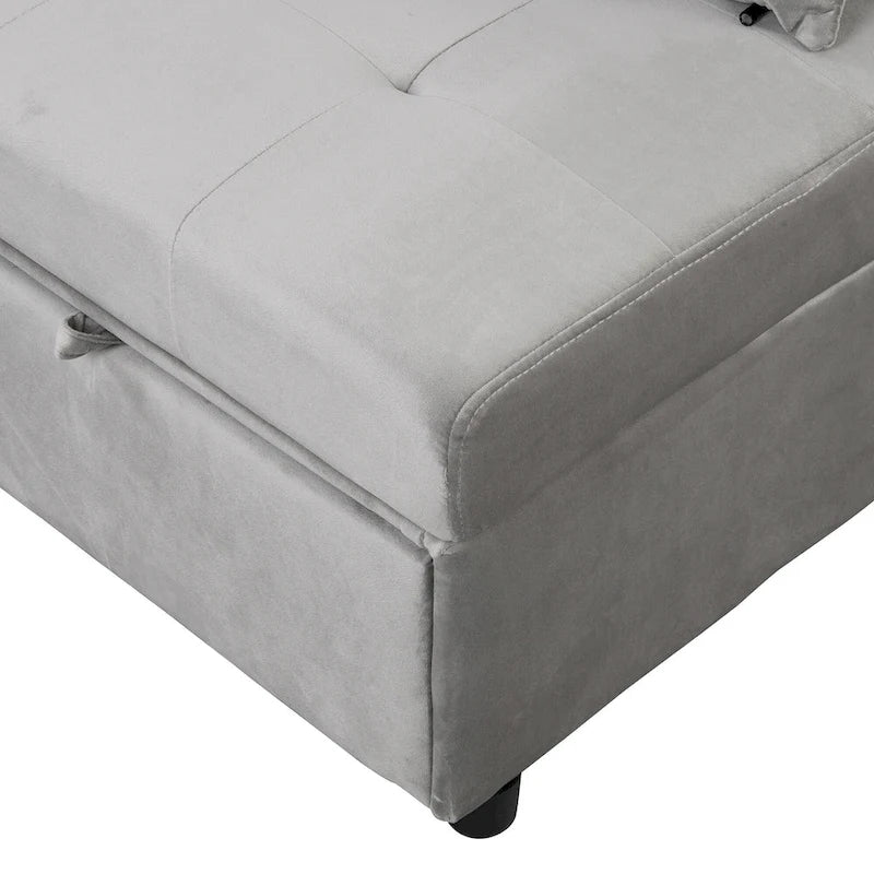 Divano letto pouf pieghevole multifunzionale, convertibile in poltrona relax e letto singolo (portata 264lb)