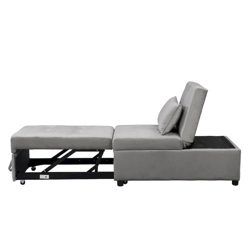 Divano letto pouf pieghevole multifunzionale, convertibile in poltrona relax e letto singolo (portata 264lb)