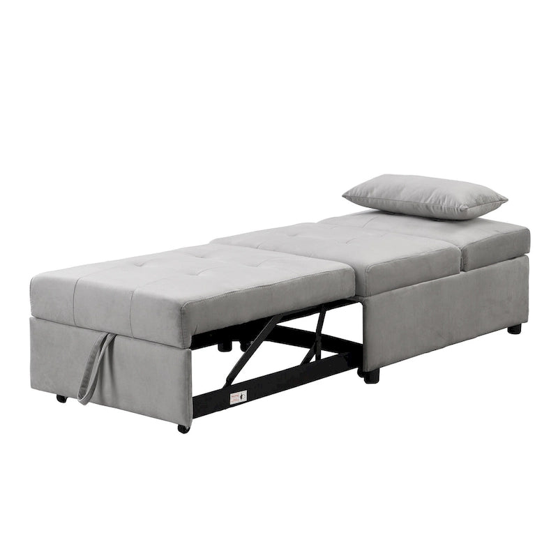 Divano letto pouf pieghevole multifunzionale, convertibile in poltrona relax e letto singolo (portata 264lb)
