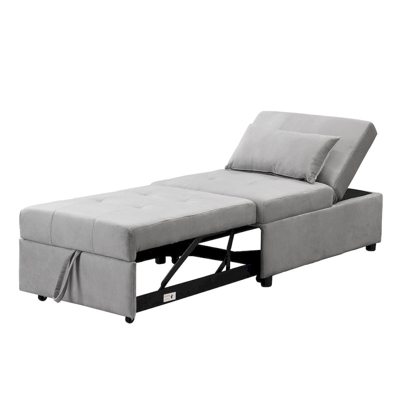 Divano letto pouf pieghevole multifunzionale, convertibile in poltrona relax e letto singolo (portata 264lb)
