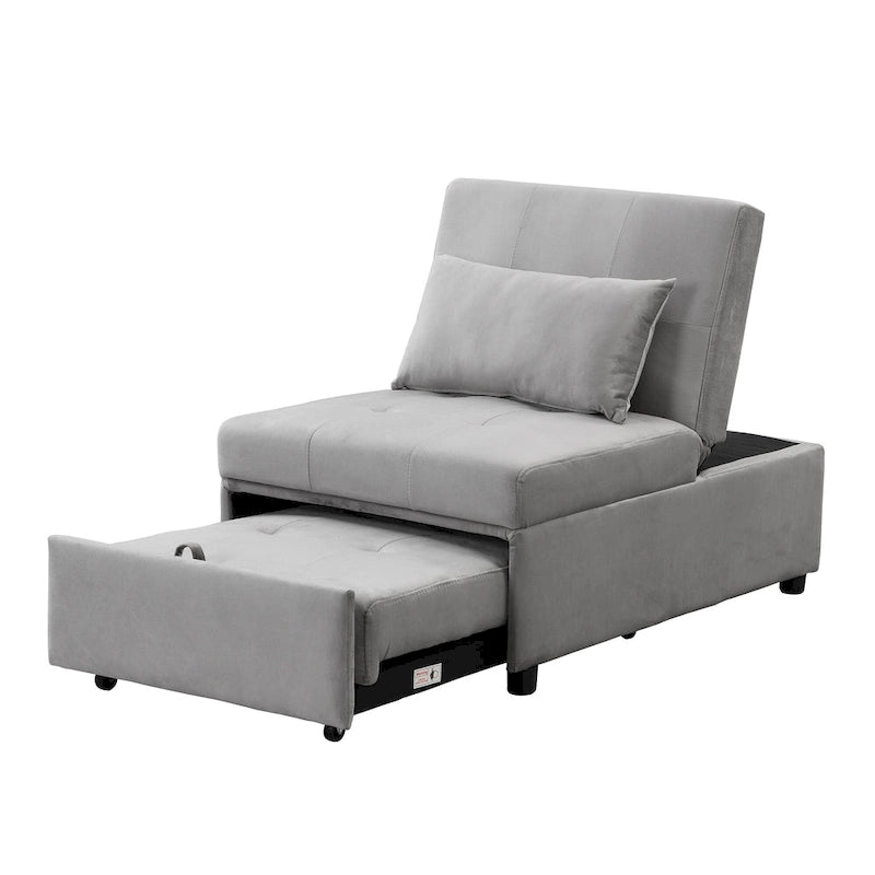 Divano letto pouf pieghevole multifunzionale, convertibile in poltrona relax e letto singolo (portata 264lb)