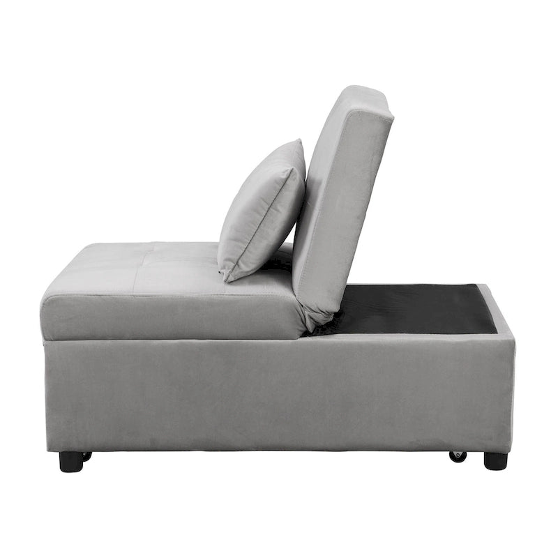 Divano letto pouf pieghevole multifunzionale, convertibile in poltrona relax e letto singolo (portata 264lb)