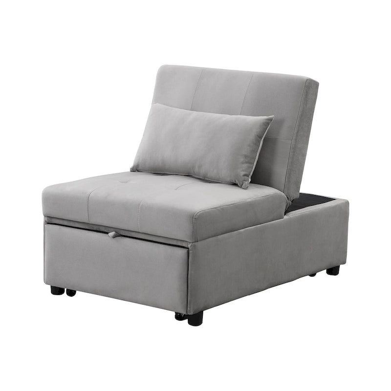 Divano letto pouf pieghevole multifunzionale, convertibile in poltrona relax e letto singolo (portata 264lb)