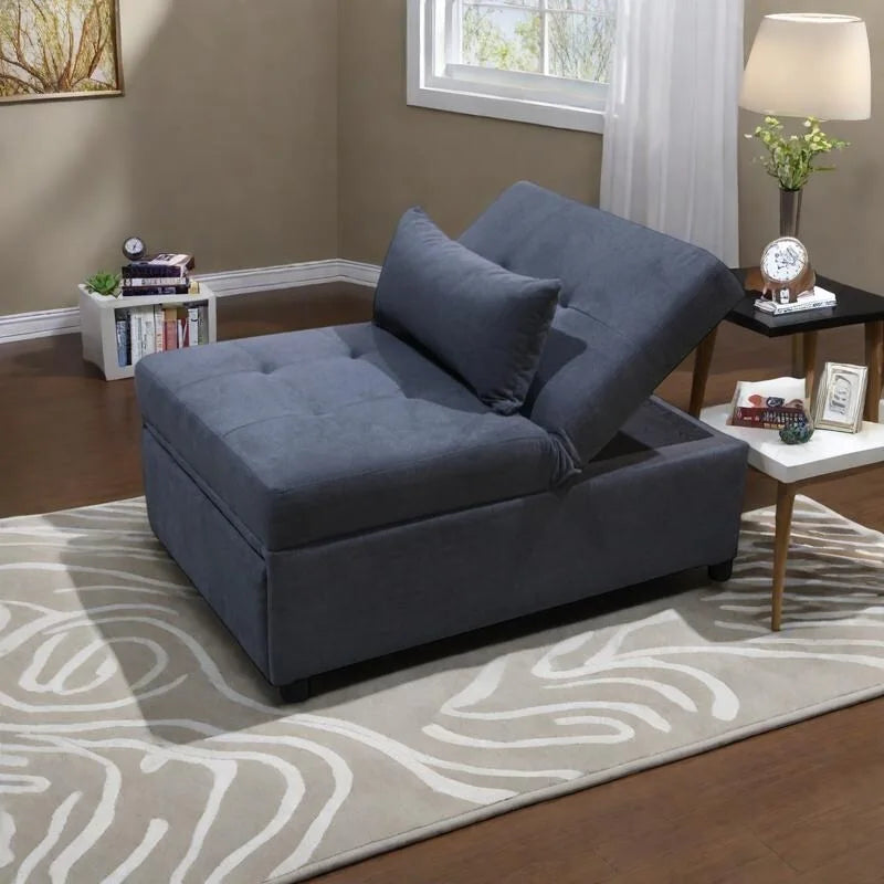 Divano letto pouf pieghevole multifunzionale, convertibile in poltrona relax e letto singolo (portata 264lb)