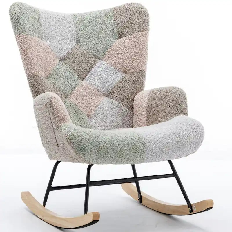 Multicolor Teddy 33.4 Rocking Chair with Glider