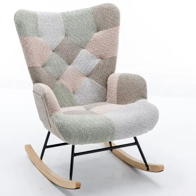 Multicolor Teddy 33.4 Rocking Chair with Glider