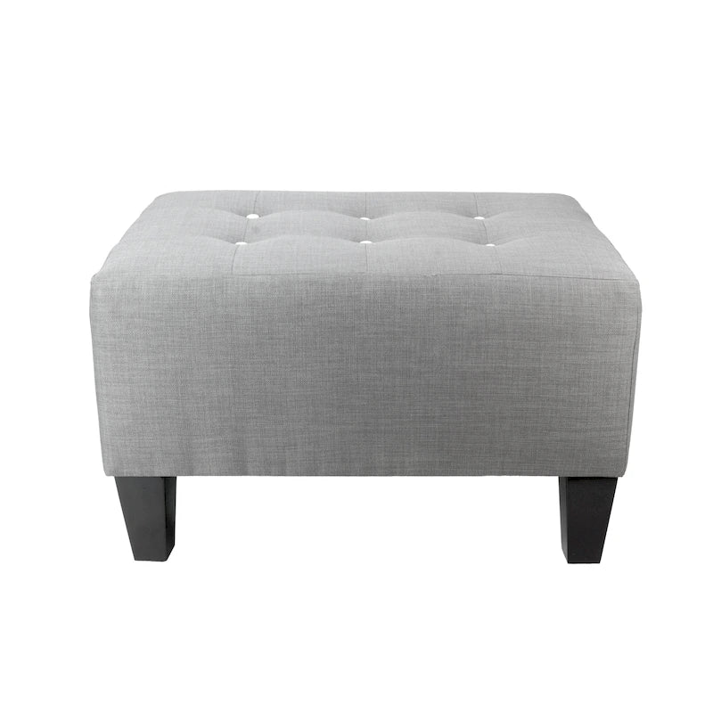 Button Tufted Square Upholstered Ottoman