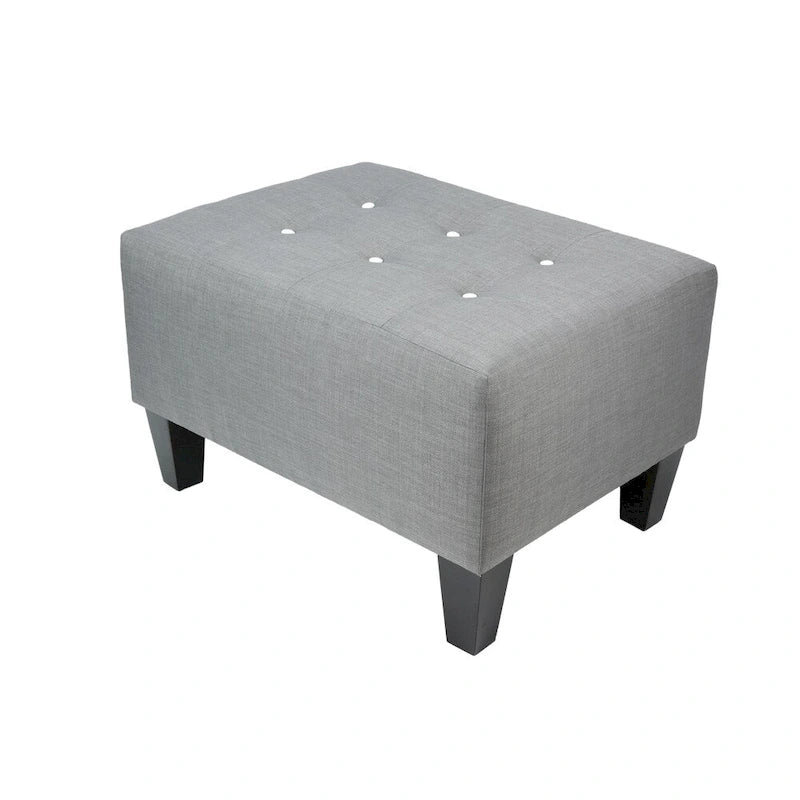 Button Tufted Square Upholstered Ottoman