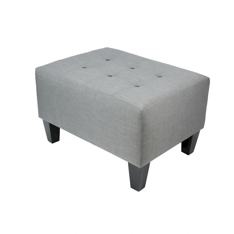 Button Tufted Square Upholstered Ottoman