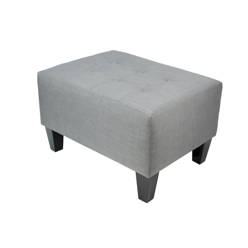 Button Tufted Square Upholstered Ottoman