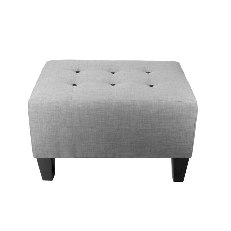 Button Tufted Square Upholstered Ottoman