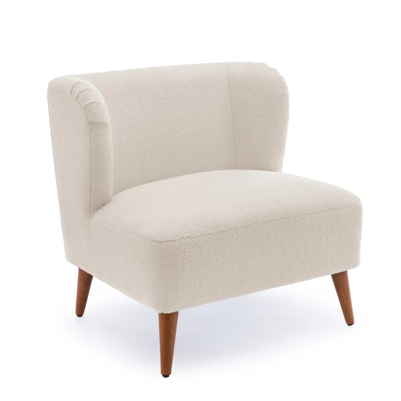 Boucle Accent Chair with Pocket Coil Seating