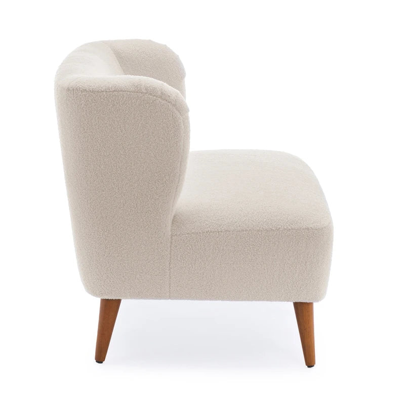 Boucle Accent Chair with Pocket Coil Seating