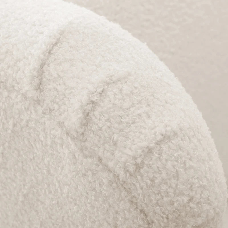 Fauteuil d'appoint en bouclé avec assise à ressorts ensachés