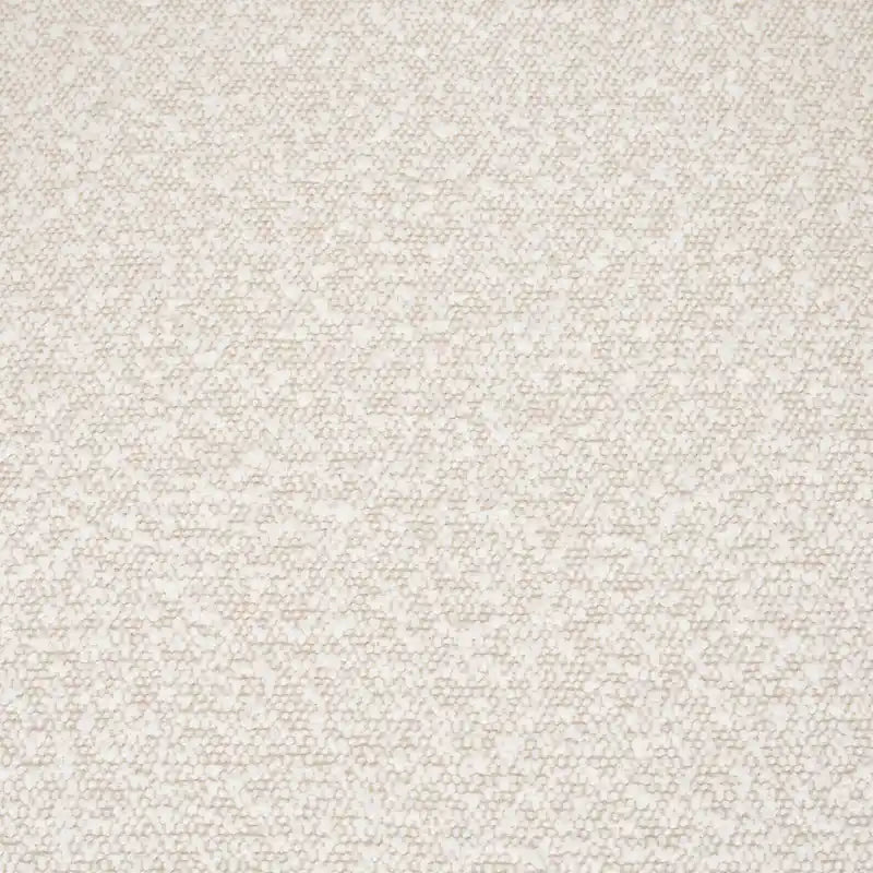 Chaise de salle à manger en bouclé crème avec structure en métal noir mat