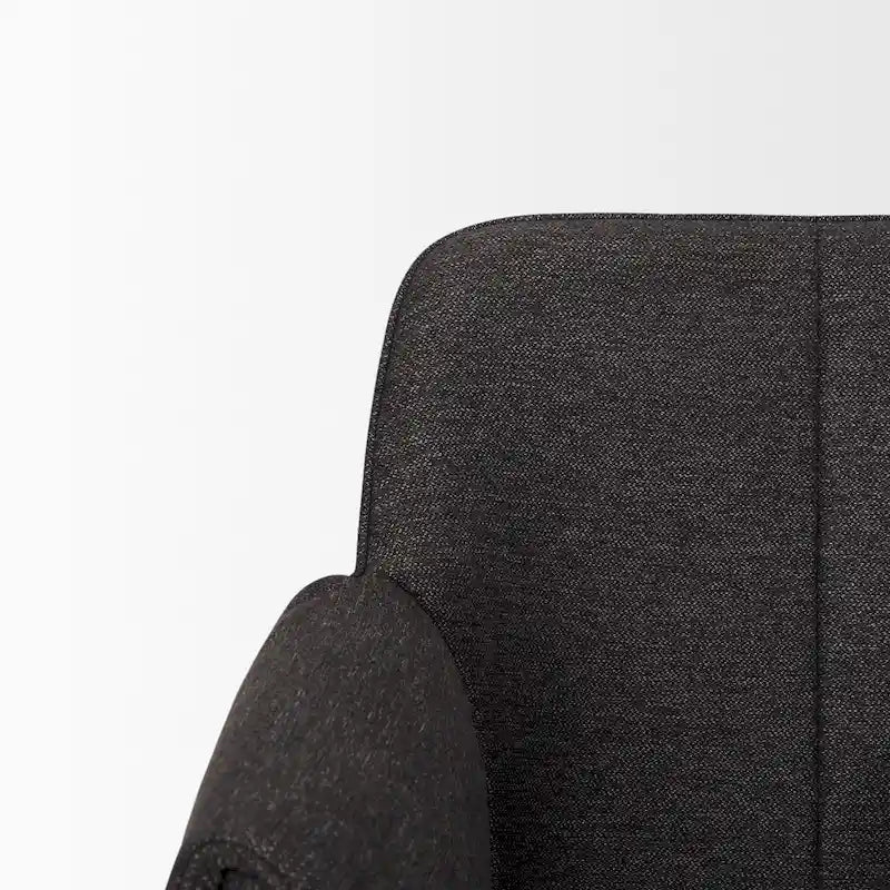 Chaise de salle à manger en bouclé crème avec structure en métal noir mat