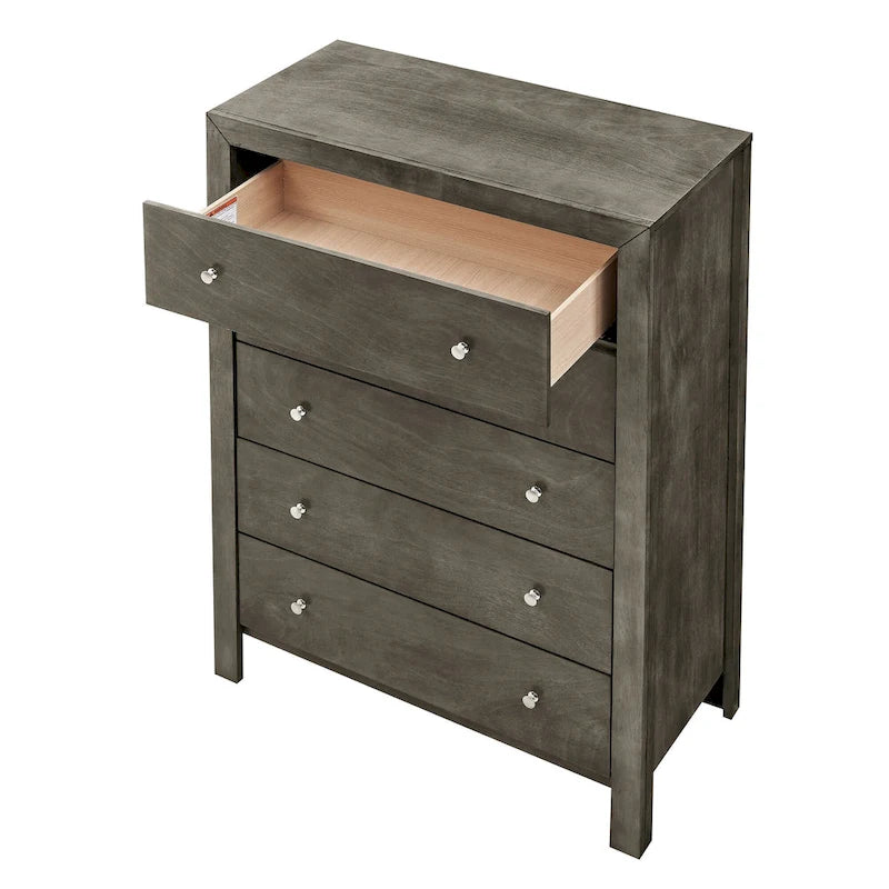 Commode à 5 tiroirs 34x17x48 - noire