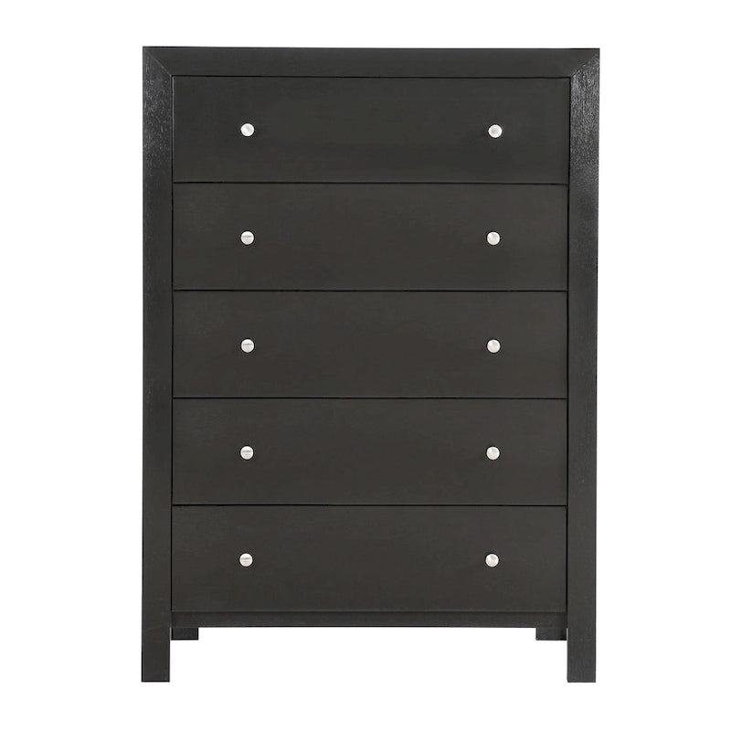 Commode à 5 tiroirs 34x17x48 - noire