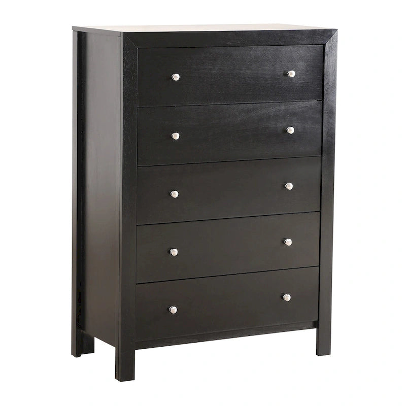 Commode à 5 tiroirs 34x17x48 - noire