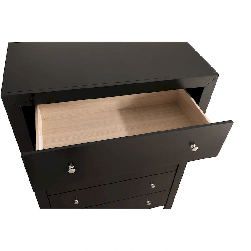 Commode à 5 tiroirs 34x17x48 - noire