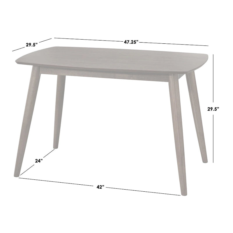 Table de salle à manger compacte moderne de style mi-siècle