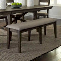 Dark Chestnut Upholstered Bench