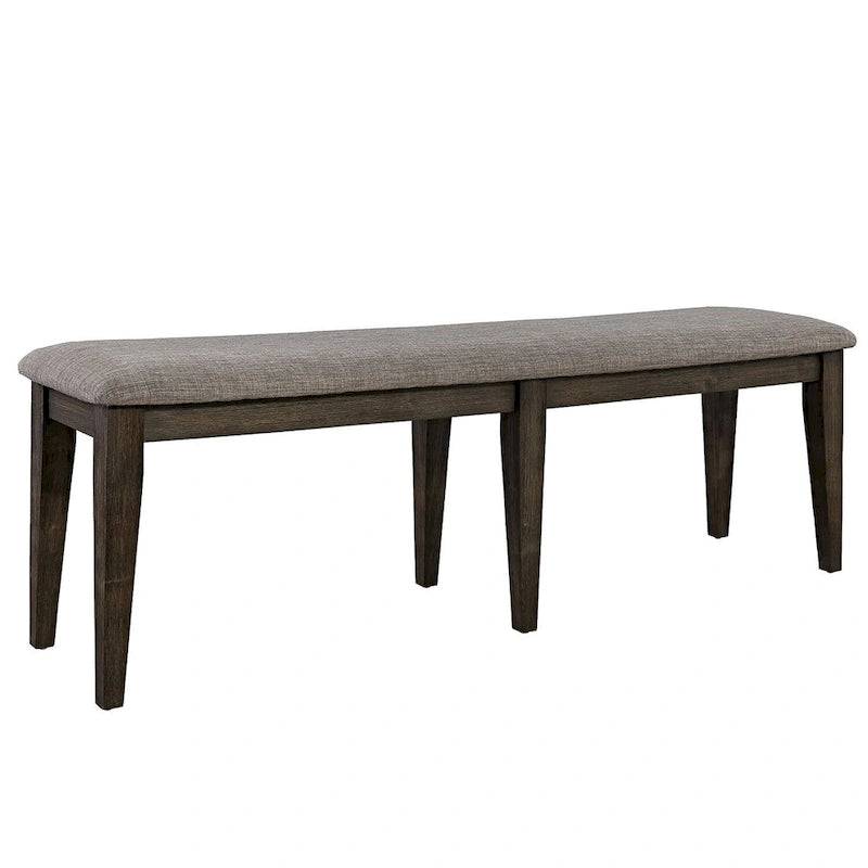 Dark Chestnut Upholstered Bench