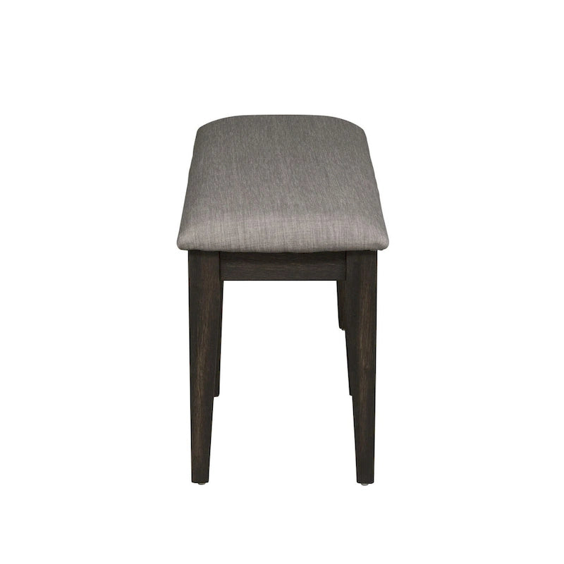 Dark Chestnut Upholstered Bench