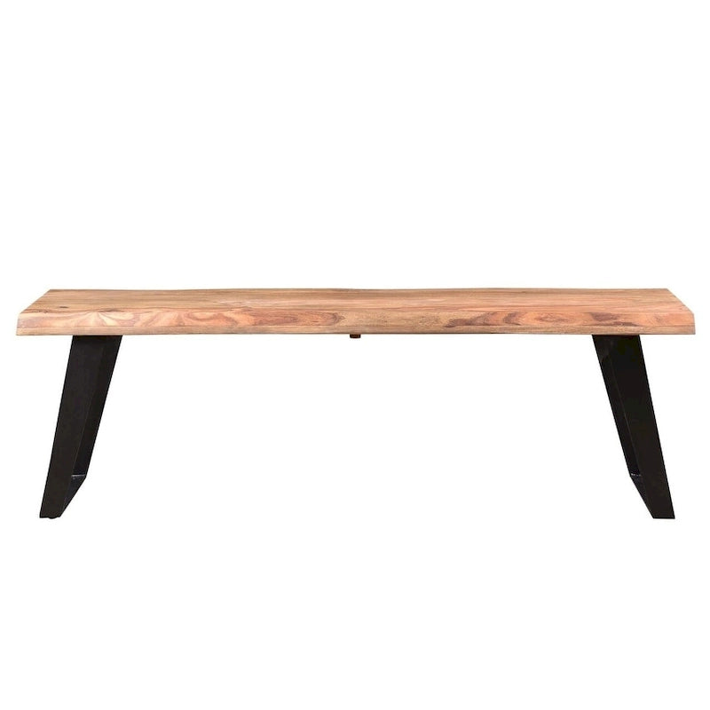 Handmade 60-Inch Sheesham Wood Live Edge Bench