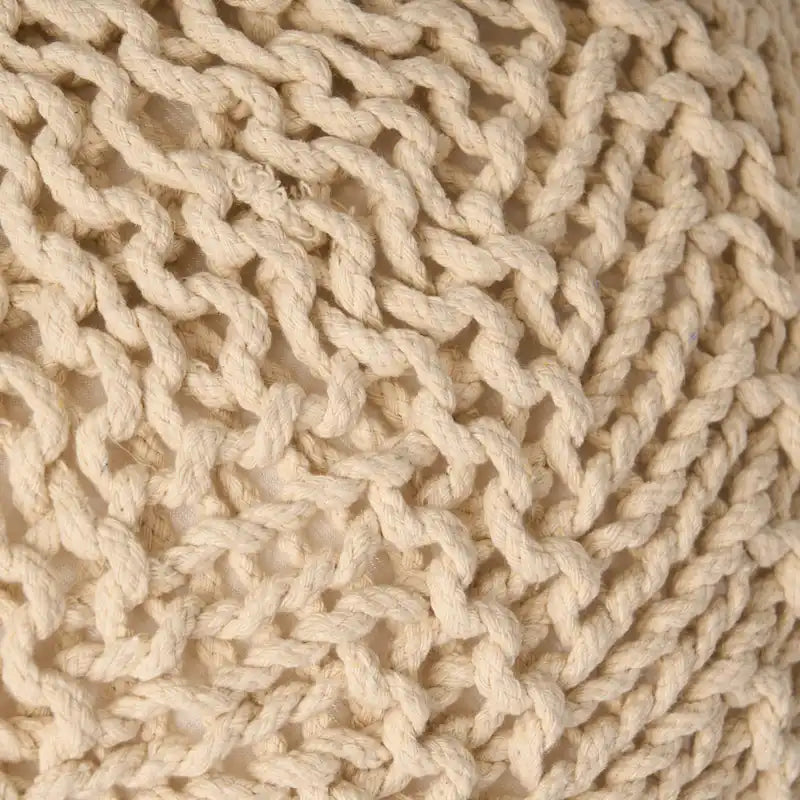 Indoor & Outdoor Knitted Round Pouf Ottoman