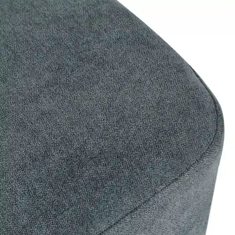 Pouf ottoman carré en tissu avec surpiqûres bicolores