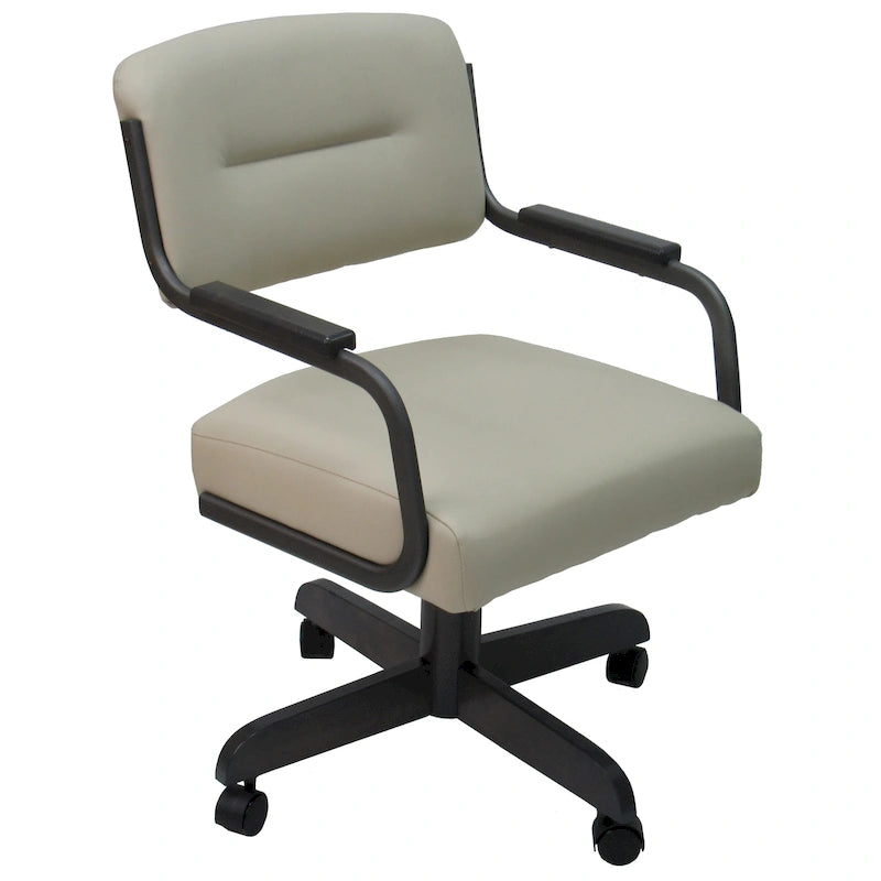 Chaise de cuisine pivotante et inclinable sur roulettes - assise de 18 pouces